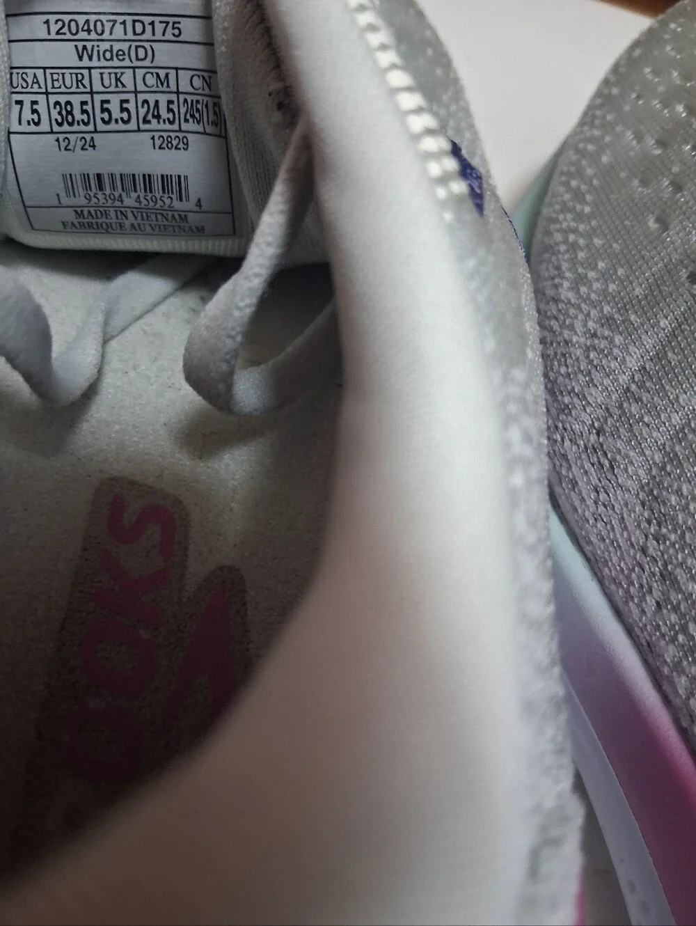 Brooks Ghost 16 Womens Running Shoes Grey Purple 1204071D175 Size 8 Wide D